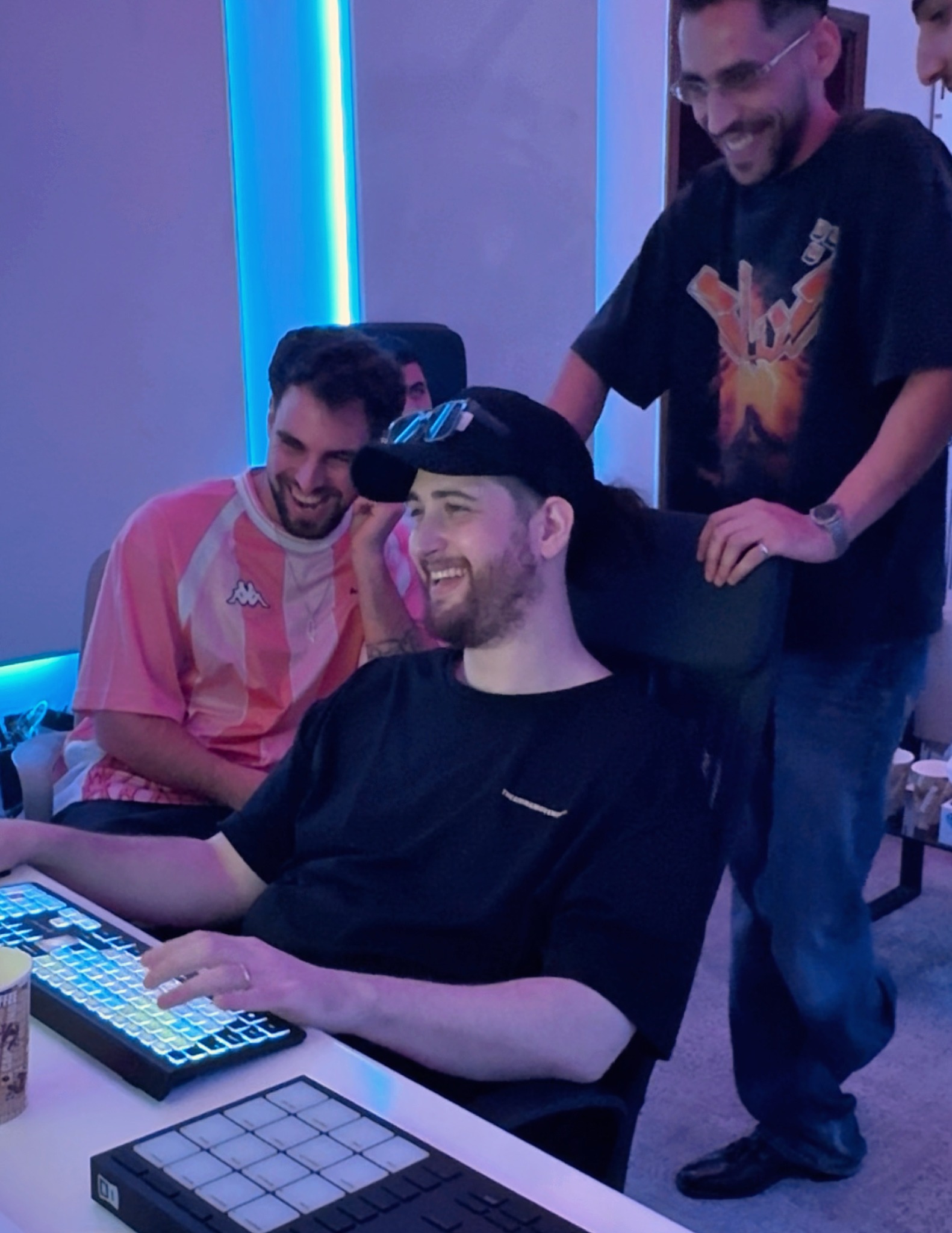 Studio session with artists